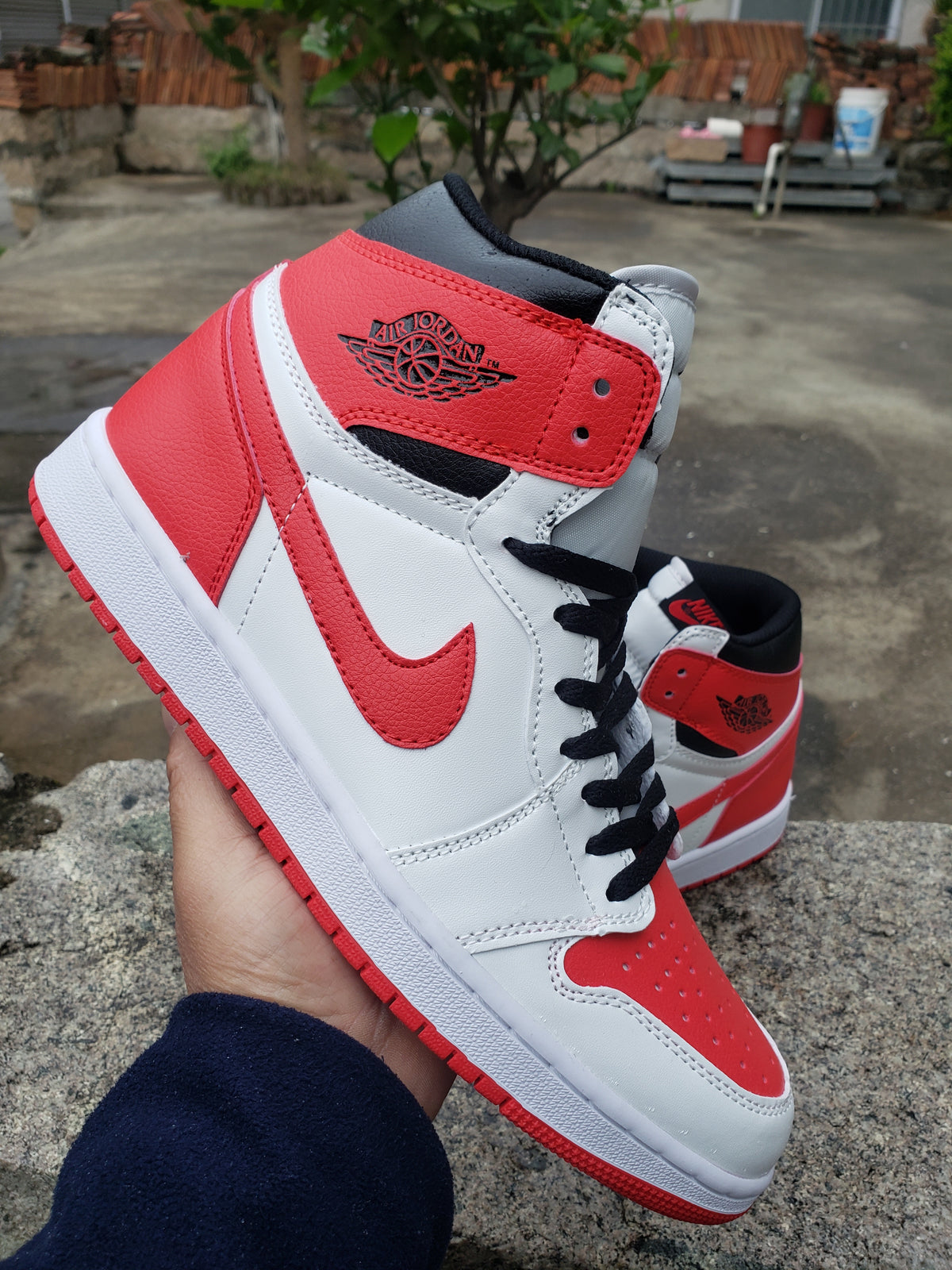 Sneakers, Red White Colorway, Lace Up Design, Casual Gift for Sneaker Fans
