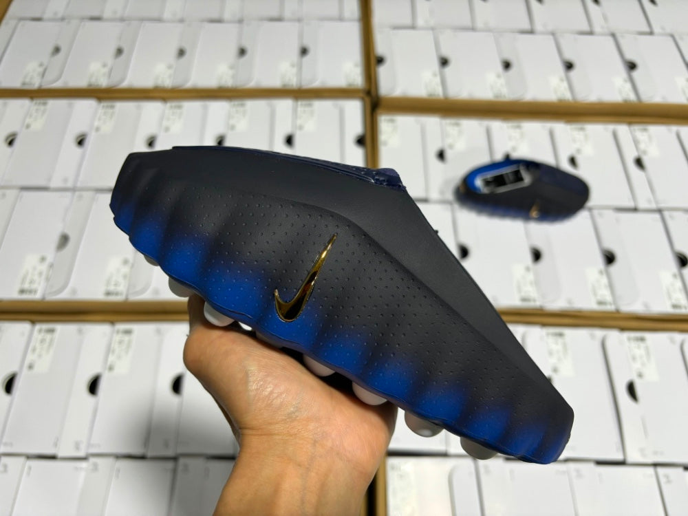 Slides, Blue Black Colorway, Slip On Design, Casual Gift for Shoe Lovers