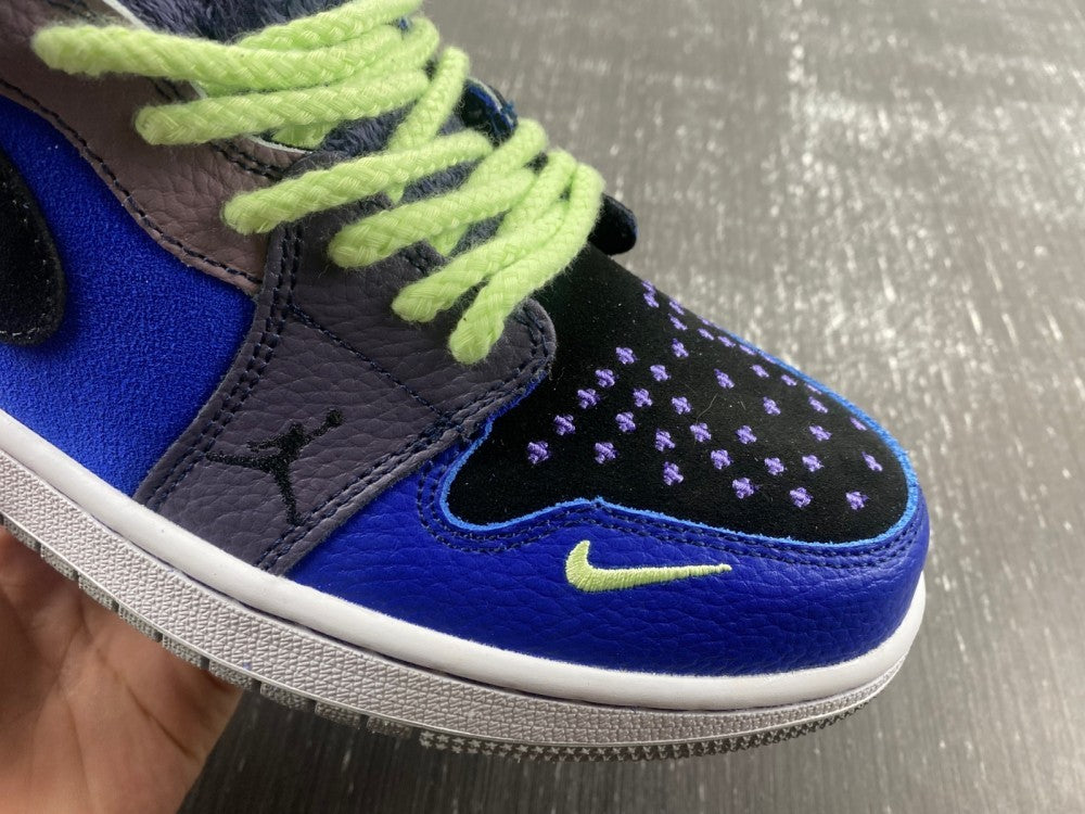Low Top Sneakers, Royal Blue Black Purple Colorway, Lace Up Design, Casual Gift for Sneaker Fans
