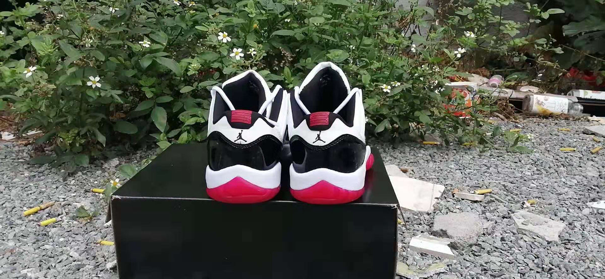 Low Top Sneakers, White Black Red Colorway, Lace Up Design, Casual Gift for Sneaker Fans