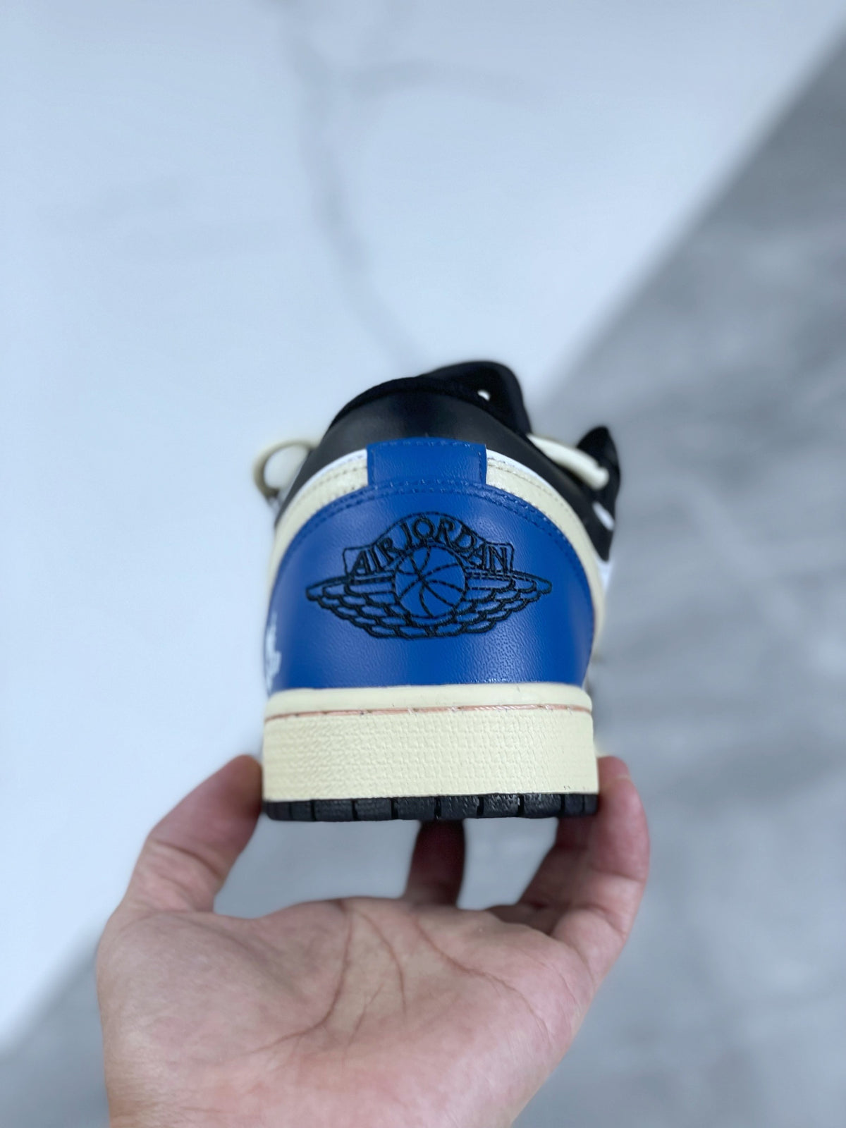 Low Top Sneakers, Blue Black Colorway, Lace Up Design, Casual Gift for Sneaker Fans