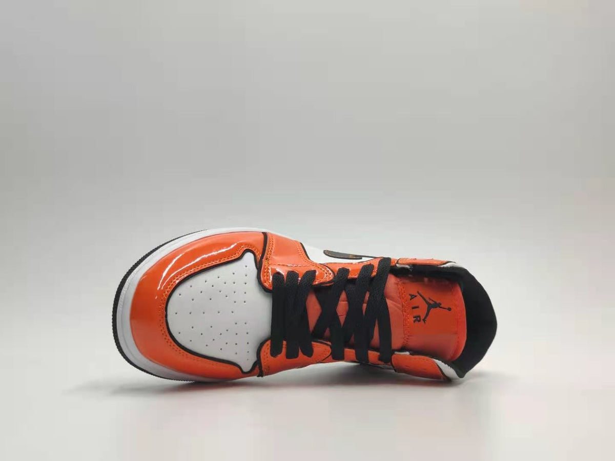 Sneakers, White Black Orange Colorway, Lace Up Design, Casual Gift for Sneaker Fans