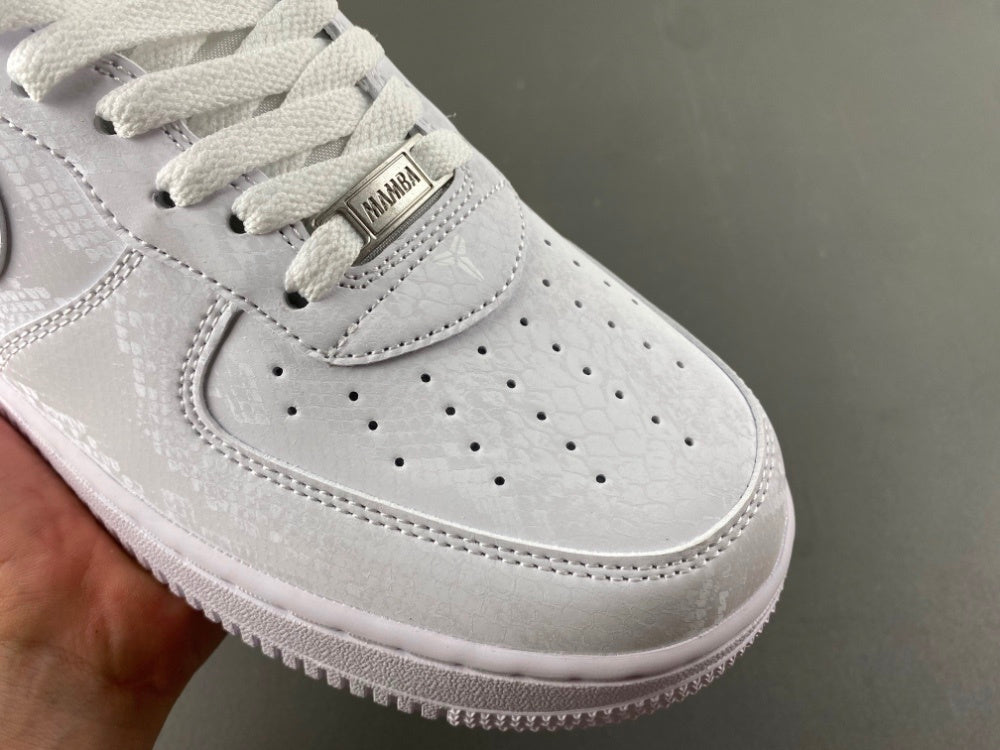 Low Top Sneakers, White Colorway, Snake Pattern, Lace Up Design, Casual Gift for Sneaker Fans