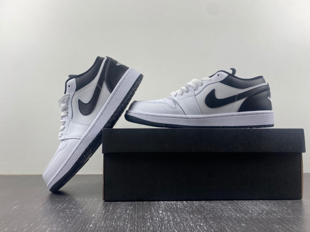 Low Top Sneakers, White Black Colorway, Lace Up Design, Casual Gift for Sneaker Fans