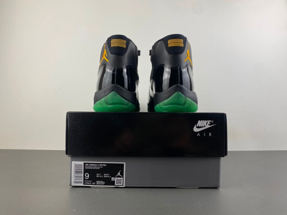 Low Top Sneakers, Black Green Yellow Colorway, Lace Up Design, Casual Gift for Sneaker Fans