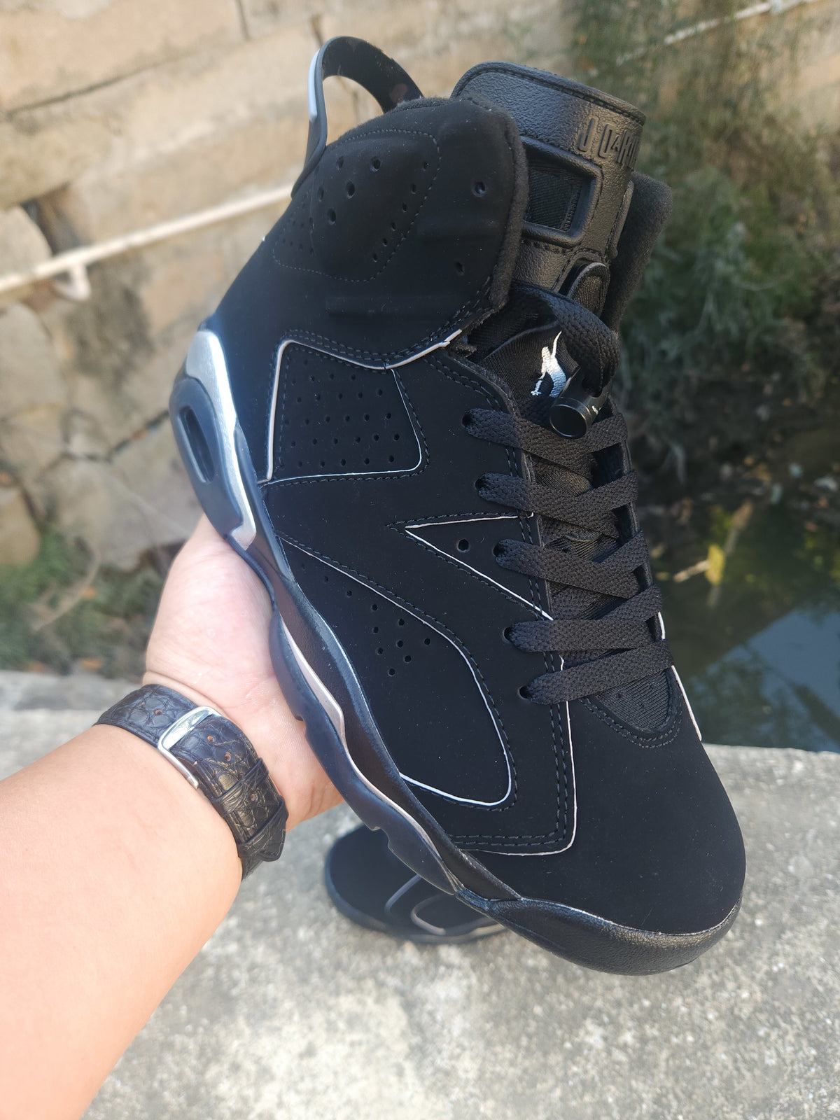 High Top Sneakers, Black Silver Colorway, Lace Up Design, Casual Gift for Sneaker Fans