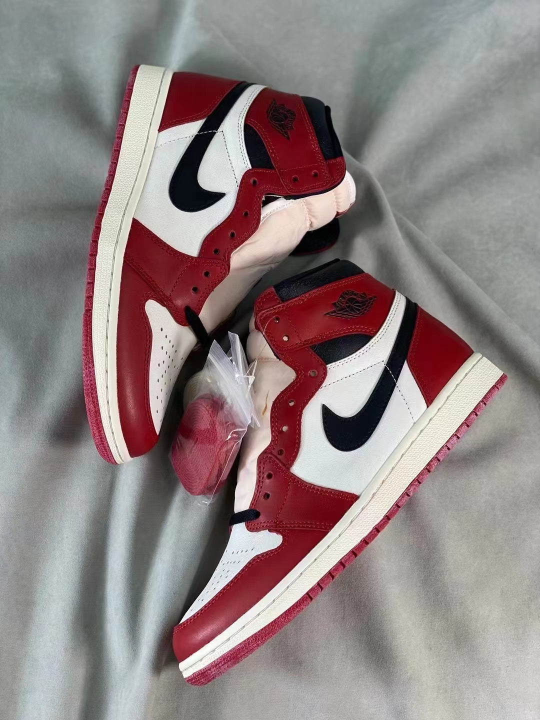 Basketball Shoes, White Red Colorway, Distressed, Retro, High Top, Lace Up Design, Distressed Finish, Casual Gift for Shoe Lovers