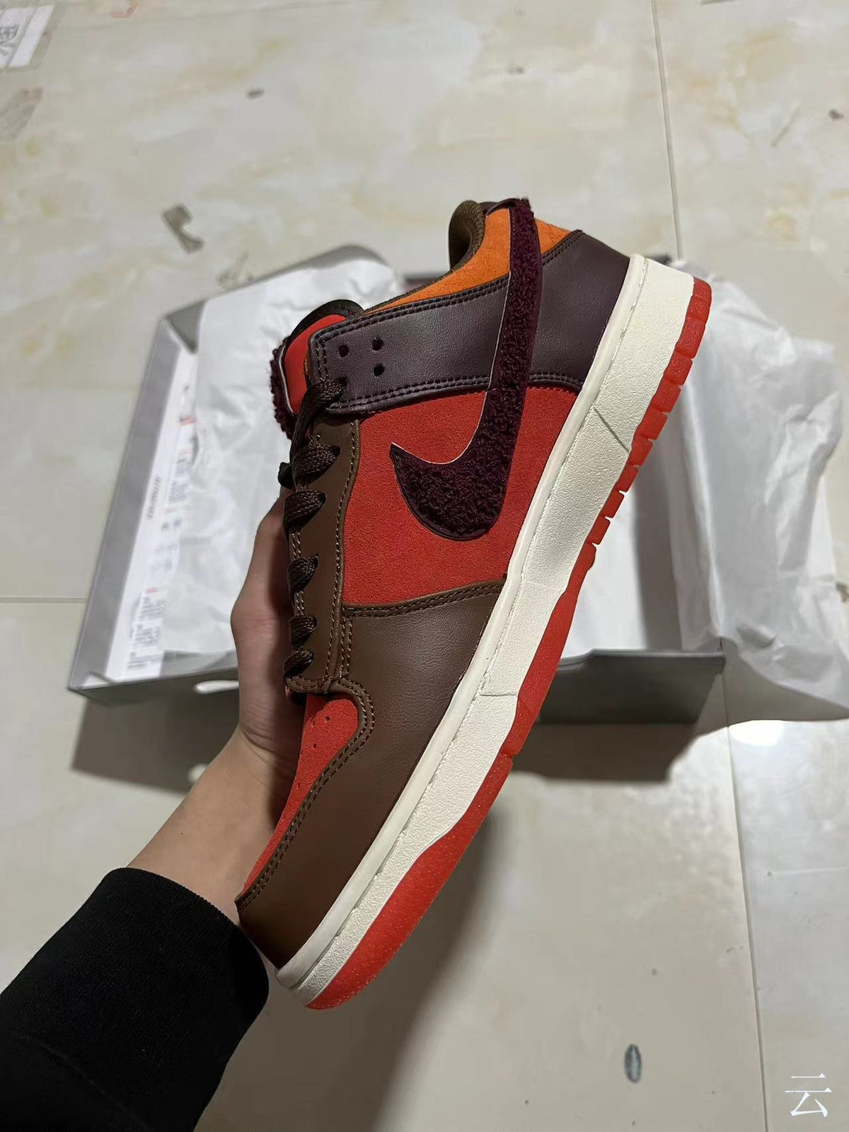 Low Top Sneakers, Orange Brown Colorway, Lace Up Design, Casual Gift for Sneaker Fans