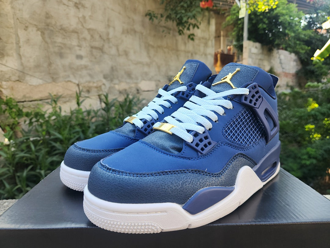 Mid Top Sneakers, Blue White Colorway, Lace Up Design, Casual Gift for Sneaker Fans