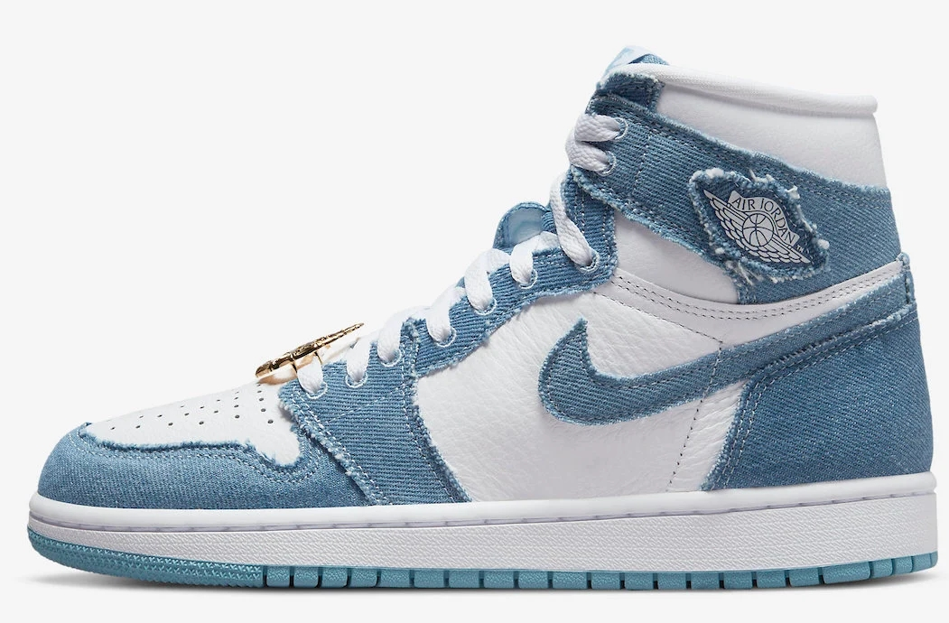 High Top Sneakers, Blue White Colorway, Lace Up Design, Casual Gift for Sneaker Fans