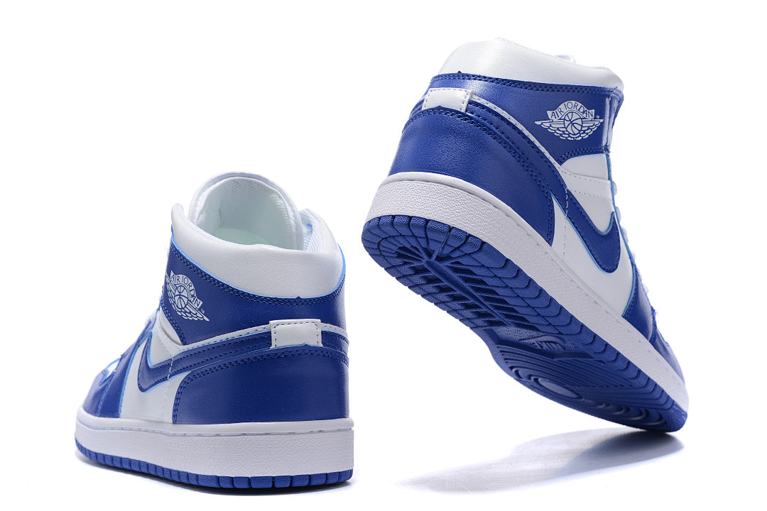 Sneakers, Blue White Colorway, Lace Up Design, Casual Gift for Sneaker Fans