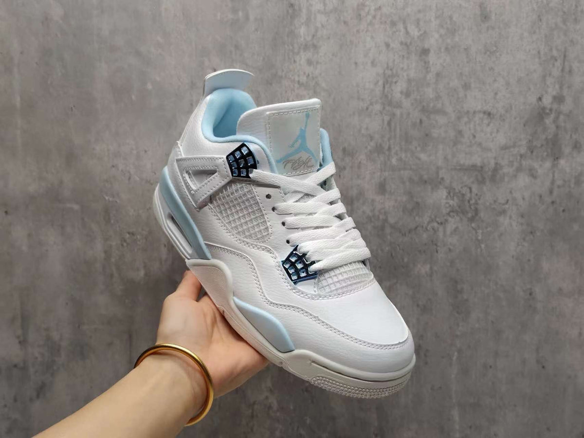 Mid Top Sneakers, Blue Colorway, Lace Up Design, Casual Gift for Sneaker Fans