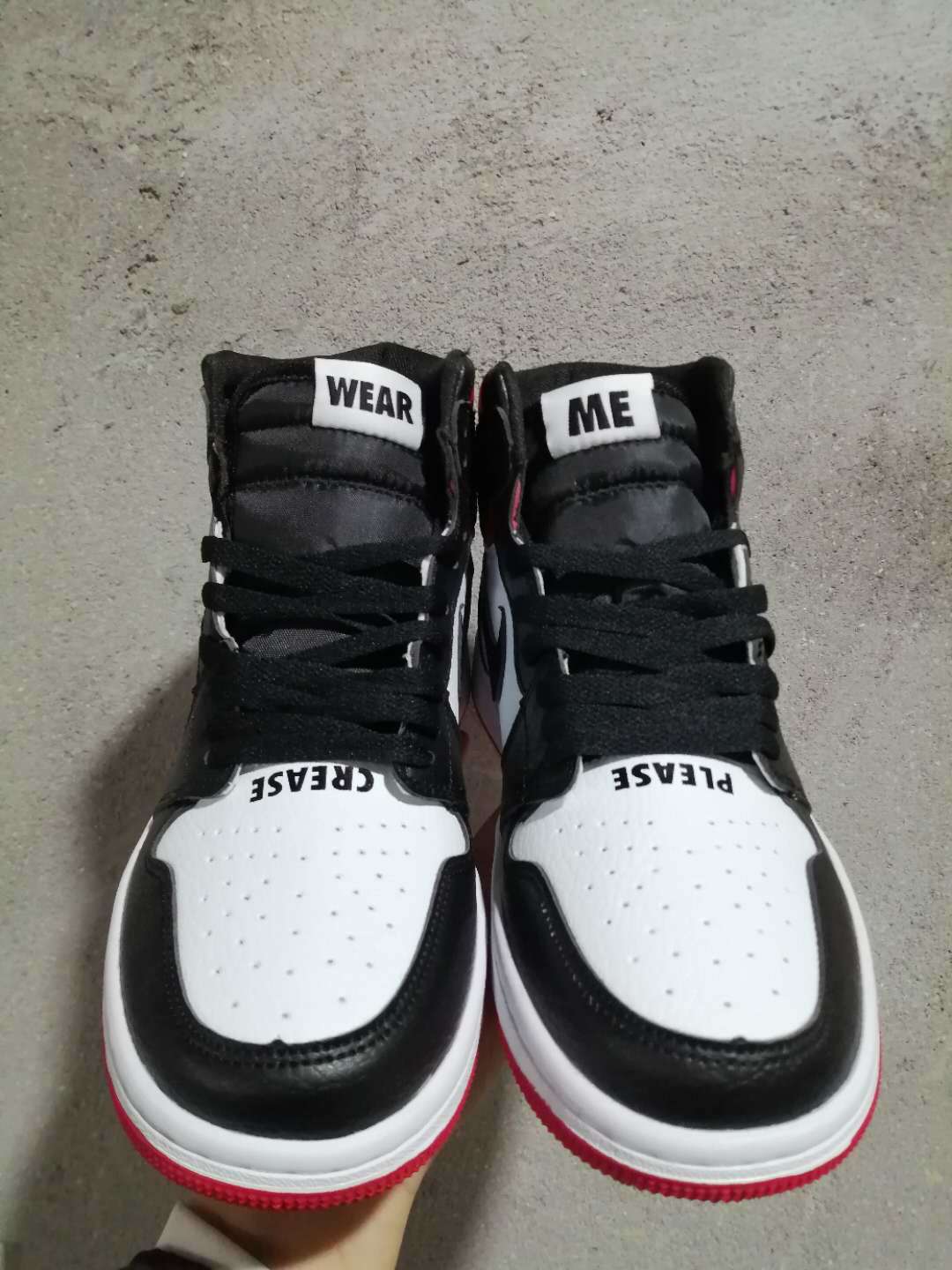 Sneakers, Black Red Colorway, Lace Up Design, Casual Gift for Sneaker Fans