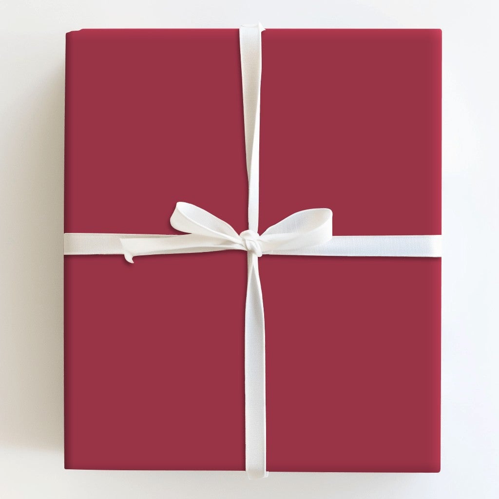 Deep Red Matte Gift Wrap Roll, Solid Burgundy Wrapping Paper, Elegant Wedding Wrapping Paper, Luxury Christmas Holiday Wrappi