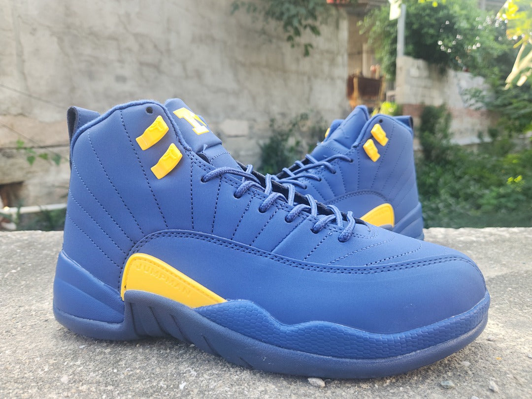 High Top Sneakers, Blue White Colorway, Lace Up Design, Casual Gift for Sneaker Fans