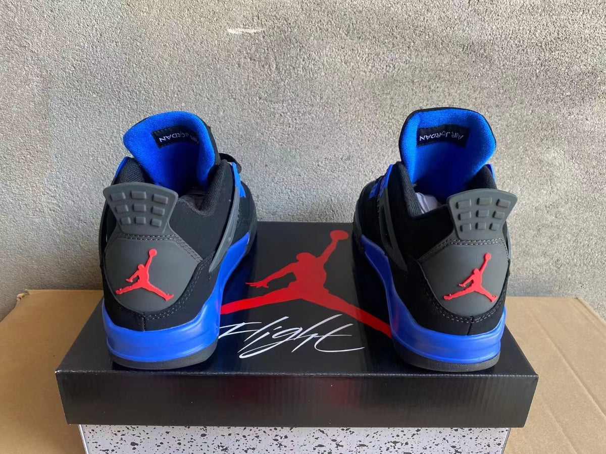 Mid Top Sneakers, Black Blue Colorway, Lace Up Design, Casual Gift for Sneaker Fans