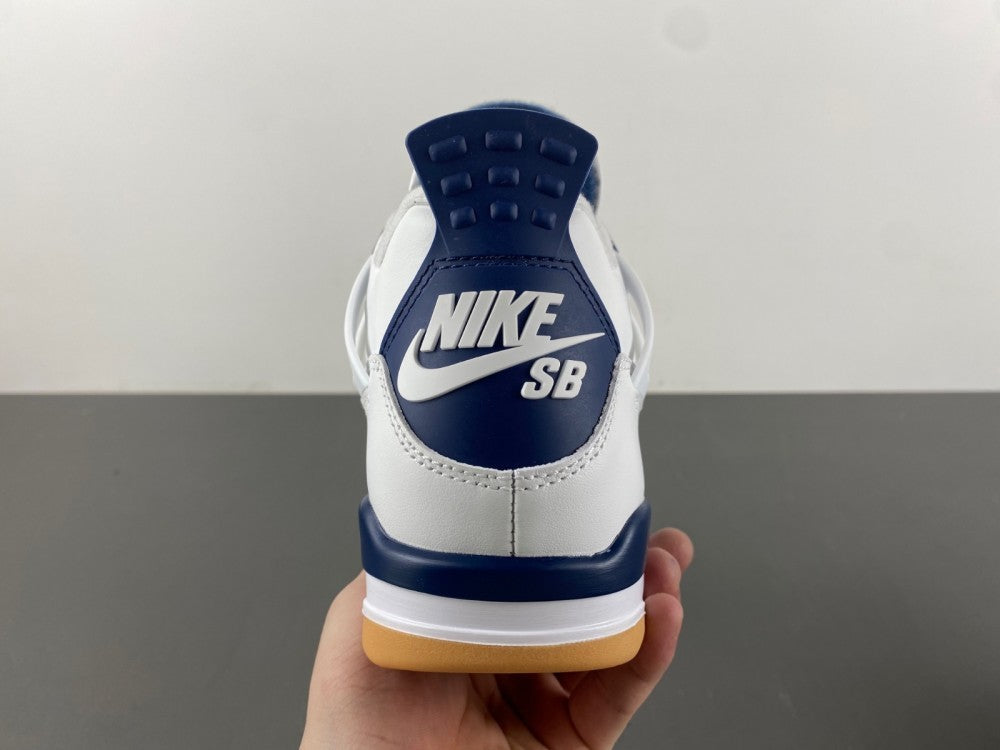 Low Top Sneakers, Blue White Gray Navy Colorway, Leather Footwear, Lace Up Design, Casual Gift for Sneaker Fans