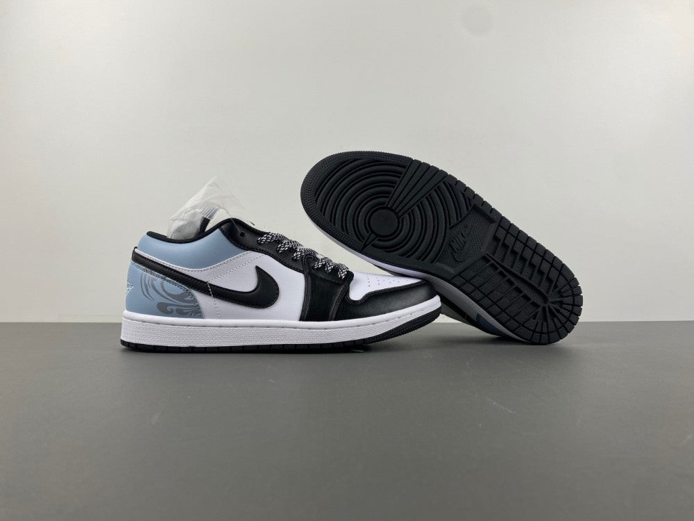 Low Top Sneakers, White Black Colorway, Lace Up Design, Casual Gift for Sneaker Fans
