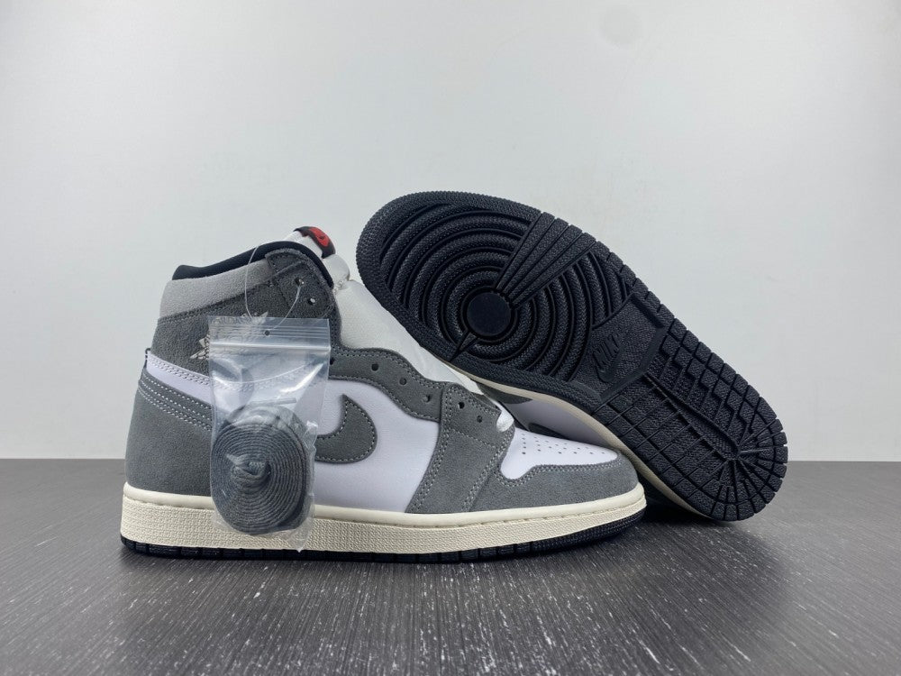 High Top Sneakers, Gray Black Colorway, Leather Footwear, Lace Up Design, Casual Gift for Sneaker Fans