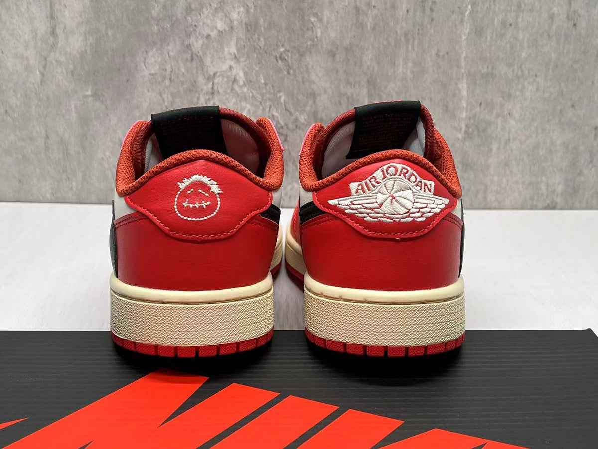 Low Top Sneakers, Red White Colorway, Reverse Hook Design, Lace Up Design, Casual Gift for Sneaker Fans