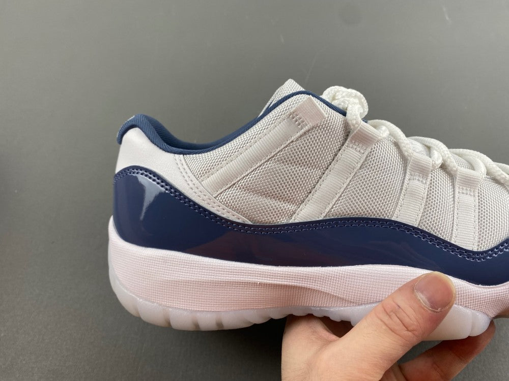 Low Top Sneakers, Navy Blue White Colorway, Lace Up Design, Casual Gift for Sneaker Fans