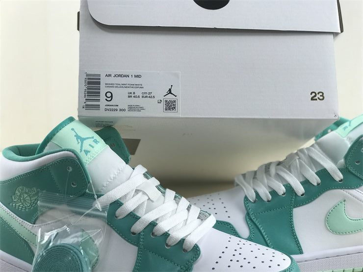 Mid Top Sneakers, Green Colorway, Lace Up Design, Casual Gift for Sneaker Fans