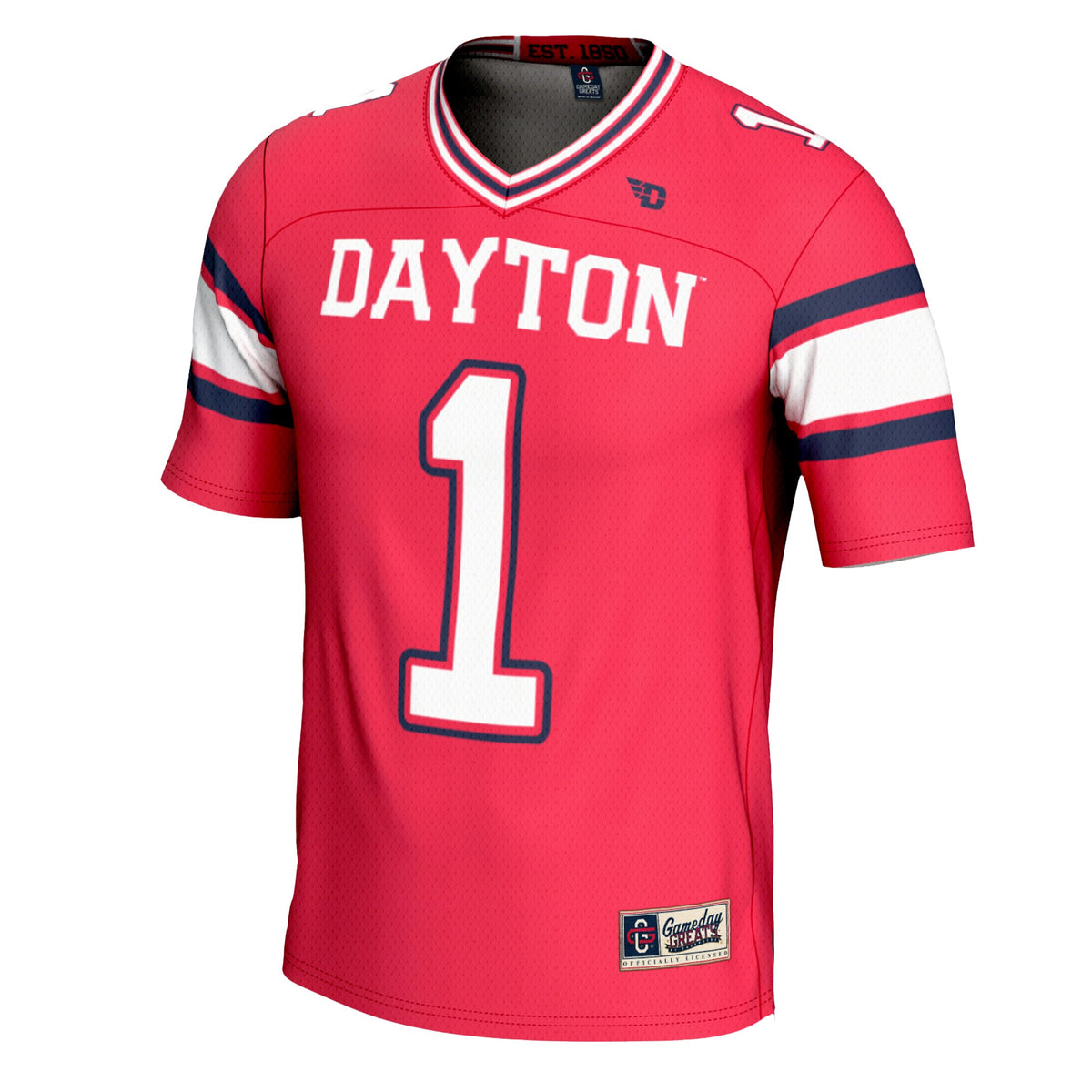 #1 Dayton Flyers GameDay Greats Football Jersey – Red