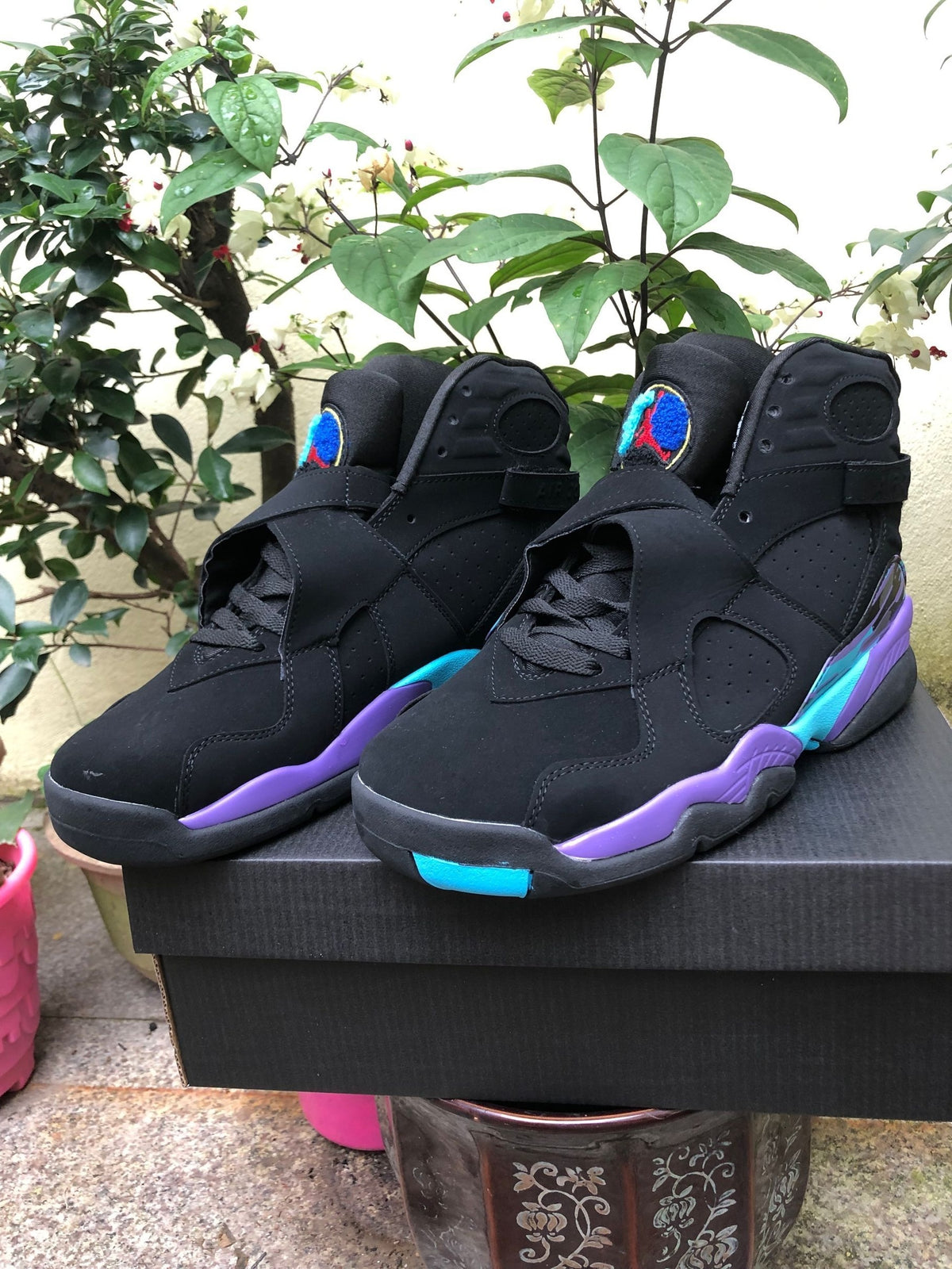 Sneakers, Black Teal Purple Colorway, Lace Up Design, Casual Gift for Sneaker Fans
