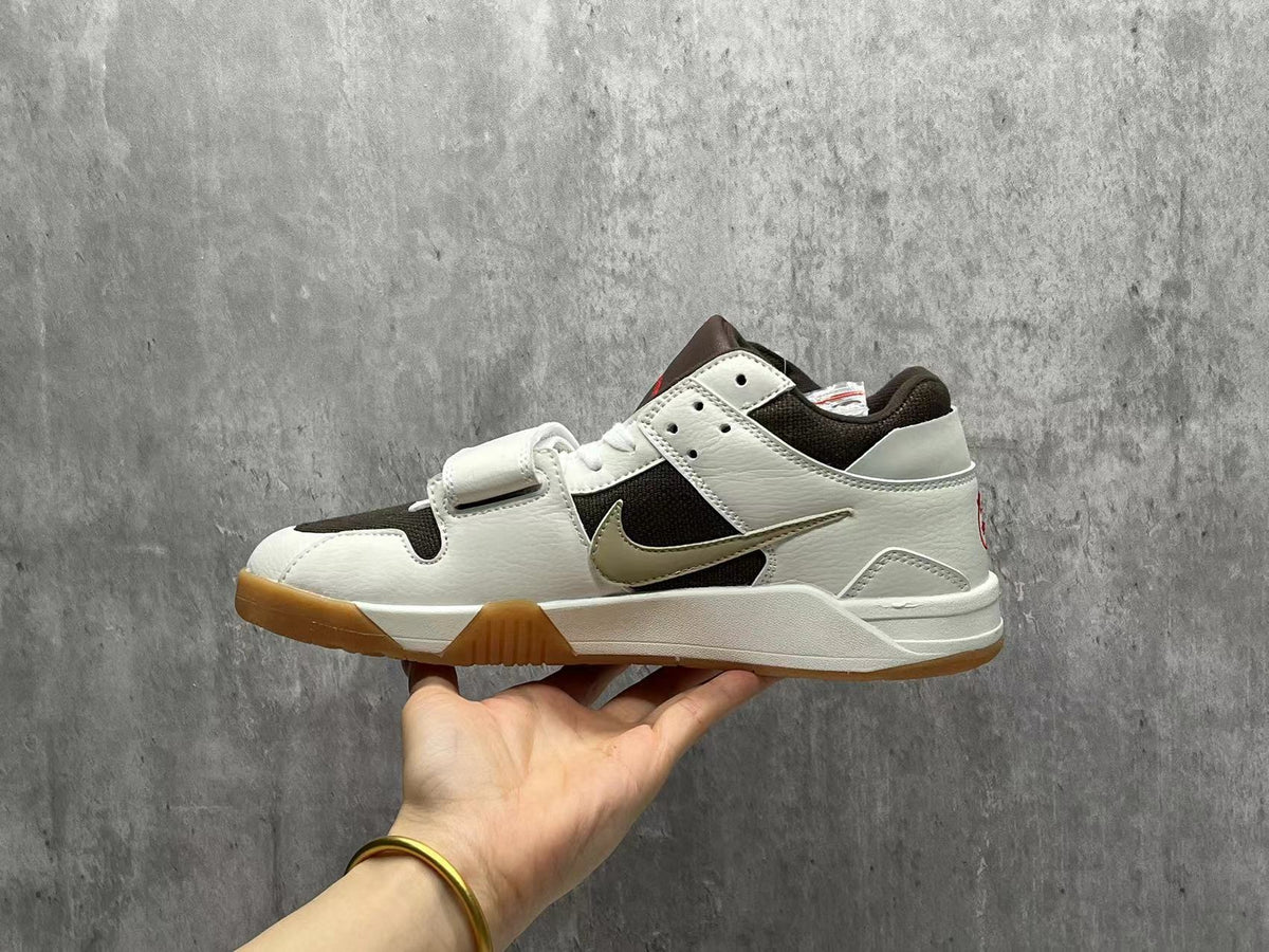 Low Top Sneakers, White Brown Colorway, Reverse Hook Design, Lace Up Design, Casual Gift for Sneaker Fans