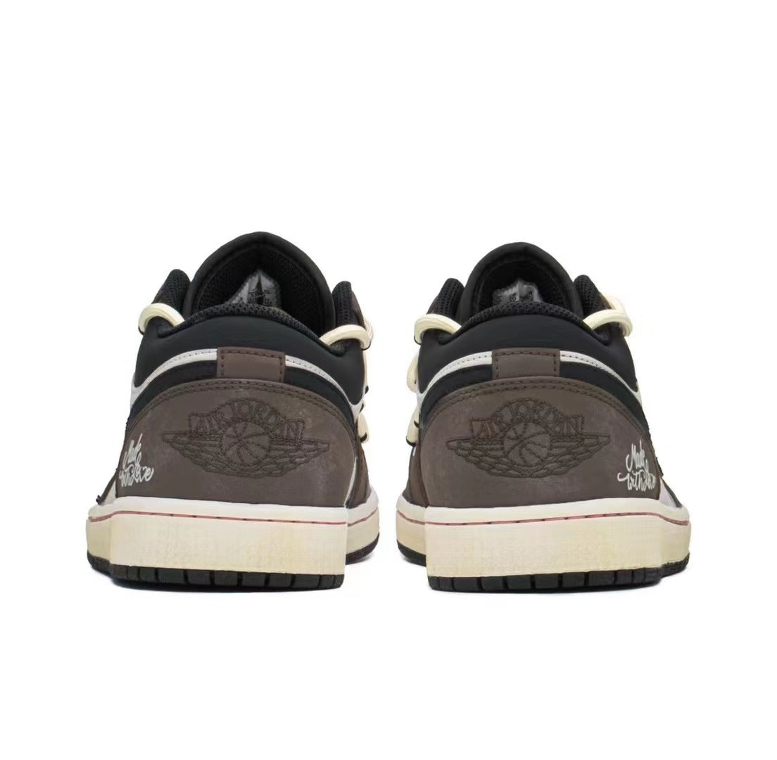 Low Top Sneakers, Brown Colorway, Valentine Design, Lace Up Design, Casual Gift for Sneaker Fans