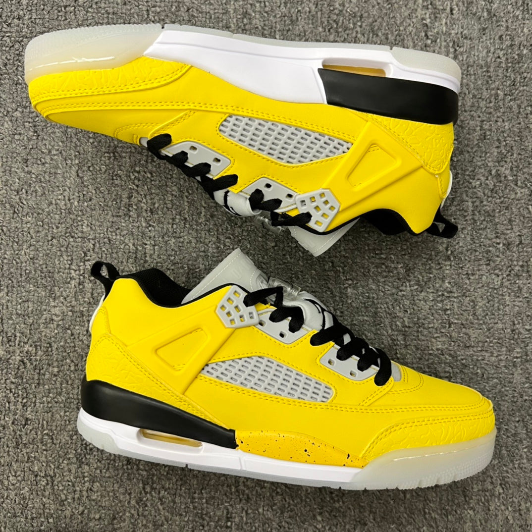 Low Top Basketball Shoes, Yellow Gray Colorway, Lace Up Design, Casual Gift for Shoe Lovers