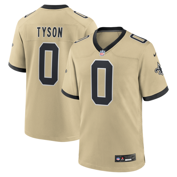 New Orleans Saints Jordyn Tyson Gold 2026 NFL Draft First Round Pick No. 8 Alternate Game Jersey