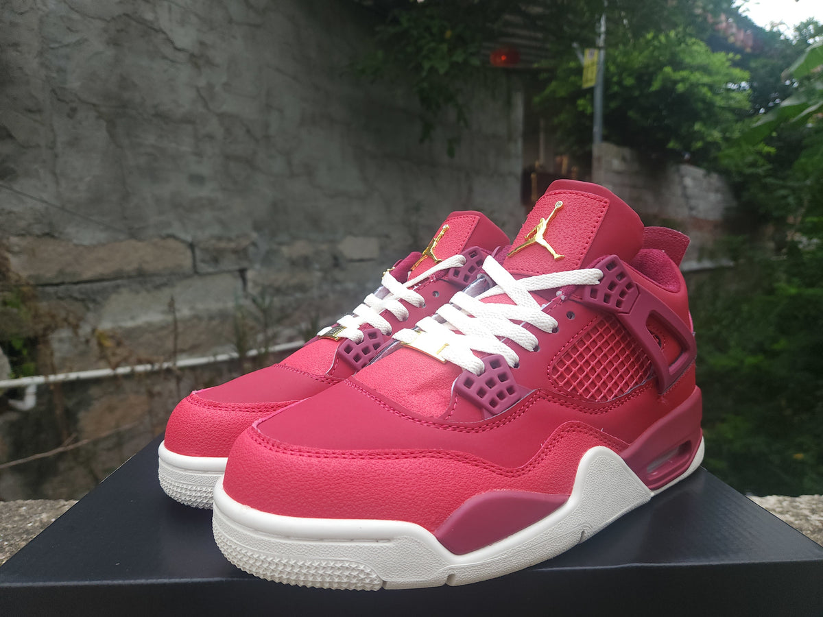Mid Top Sneakers, Red Purple Gold Colorway, Lace Up Design, Casual Gift for Sneaker Fans