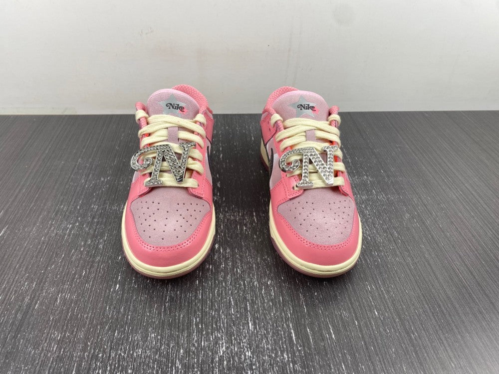 Low Top Sneakers, Pink Colorway, Lace Up Design, Casual Gift for Sneaker Fans