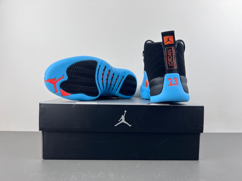Retro Low Top Sneakers, Blue Black Orange Colorway, Lace Up Design, Casual Gift for Sneaker Fans