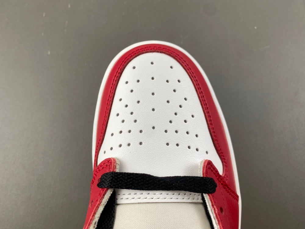 Low Top Sneakers, White Red Colorway, Lace Up Design, Casual Gift for Sneaker Fans