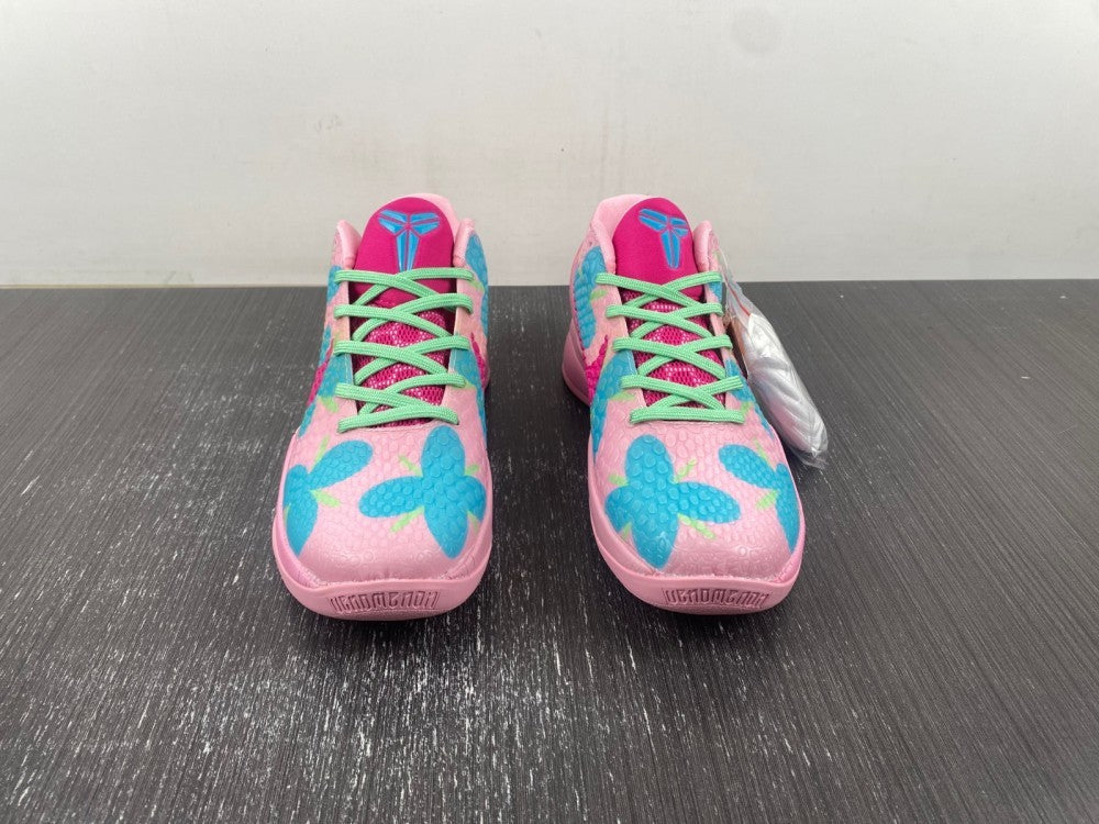 Low Top Sneakers, Blue Pink Colorway, Lace Up Design, Casual Gift for Sneaker Fans