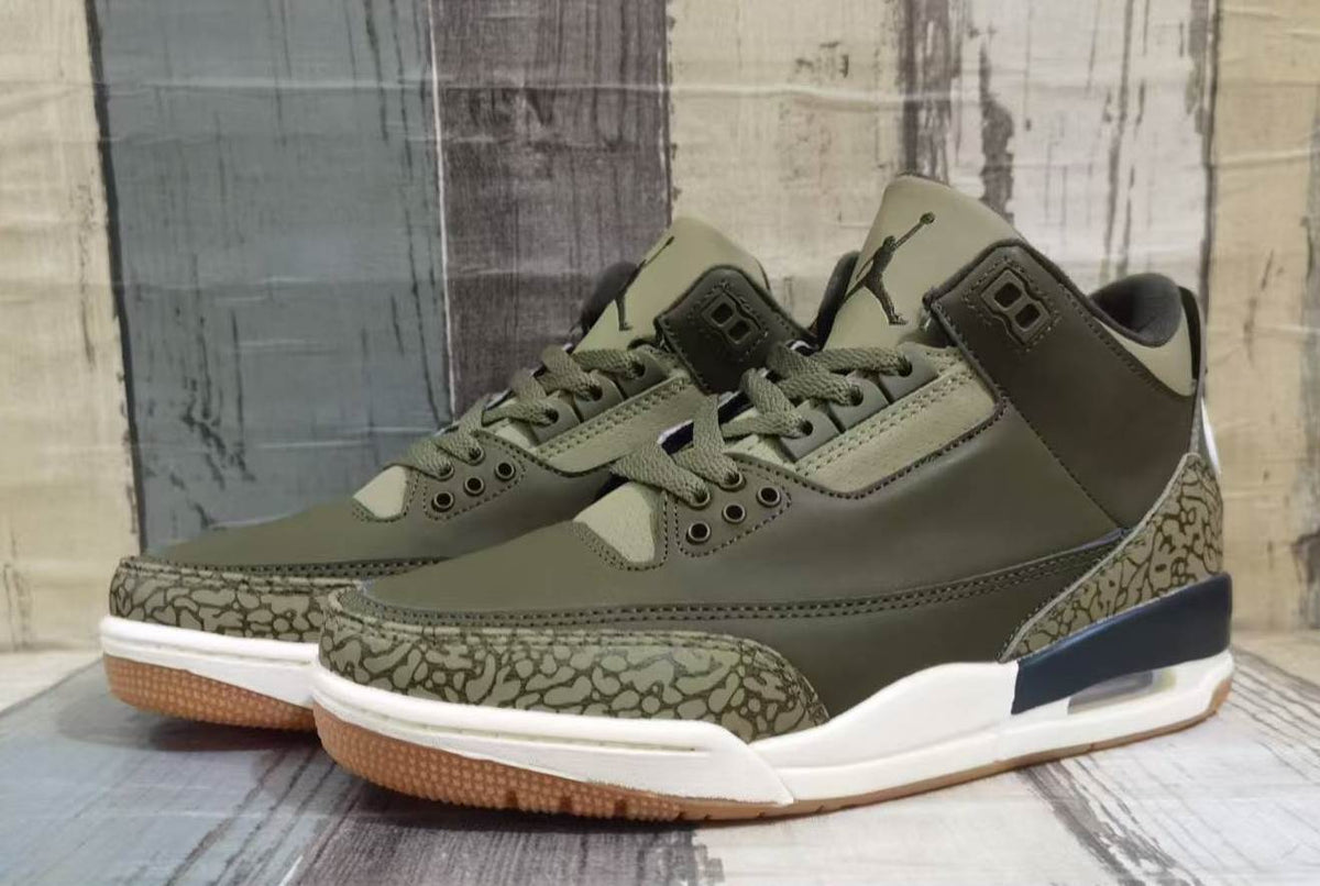 Low Top Sneakers, Army Green Colorway, Lace Up Design, Casual Gift for Sneaker Fans