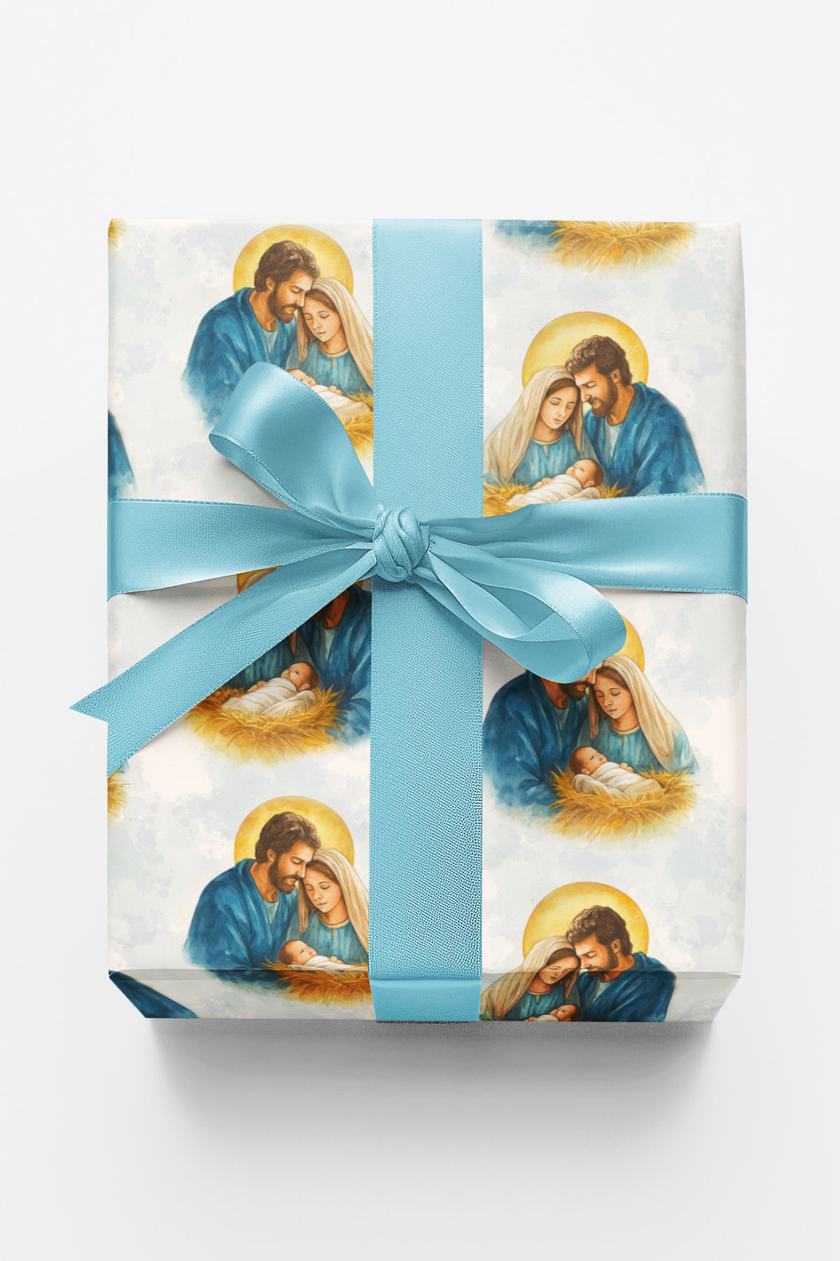 Religious Nativity Gift Wrap, Holy Family Christmas Wrapping Paper, Sacred Holiday Wrapping Paper, Faith Inspired Christmas W