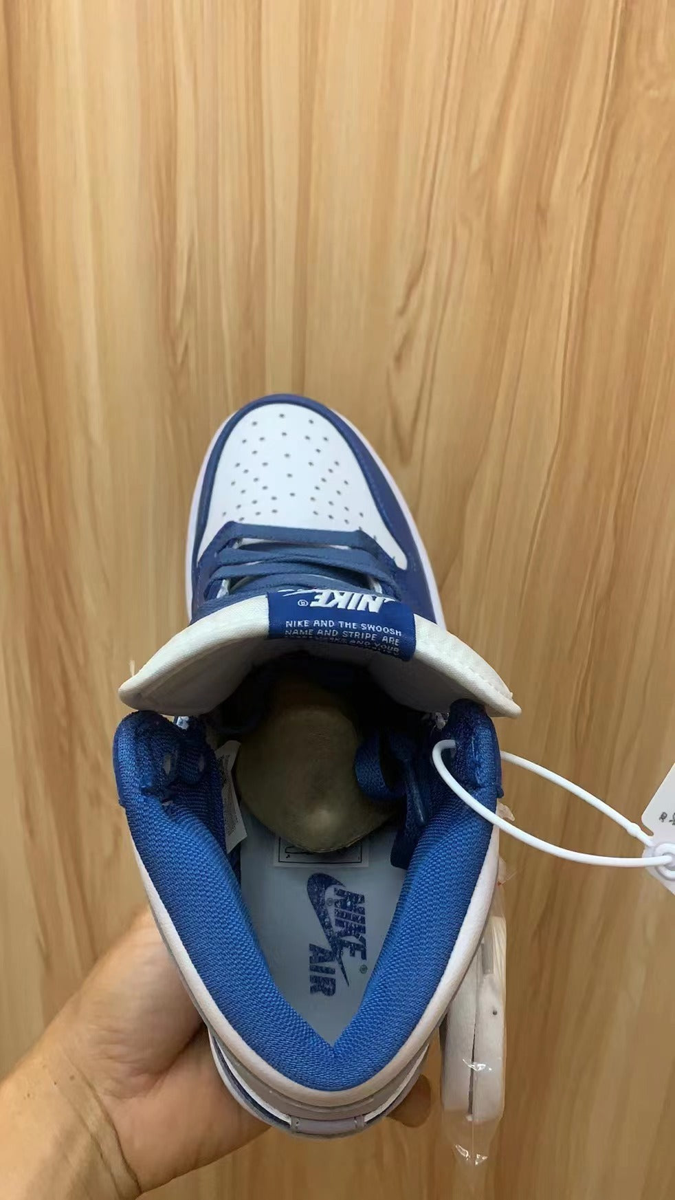 High Top Sneakers, Blue White Gray Colorway, Lace Up Design, Casual Gift for Sneaker Fans
