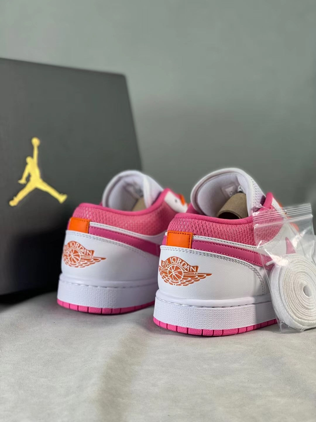 Low Top Sneakers, White Pink Colorway, Lace Up Design, Casual Gift for Sneaker Fans