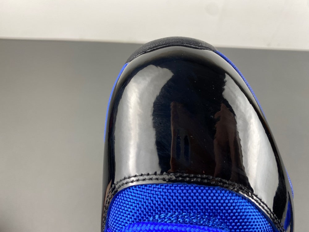 High Top Sneakers, Royal Blue Black Colorway, Leather Footwear, Lace Up Design, Casual Gift for Sneaker Fans