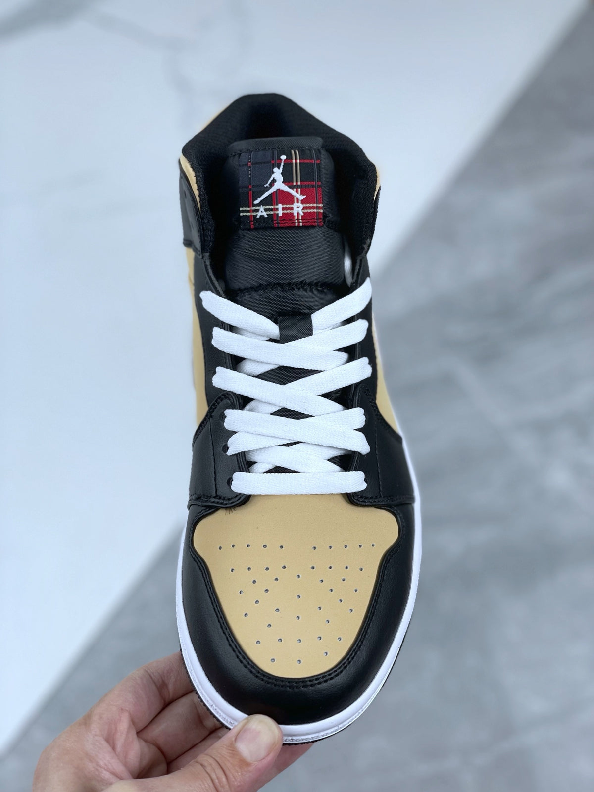 Low Top Sneakers, Navy Cream Colorway, Lace Up Design, Casual Gift for Sneaker Fans