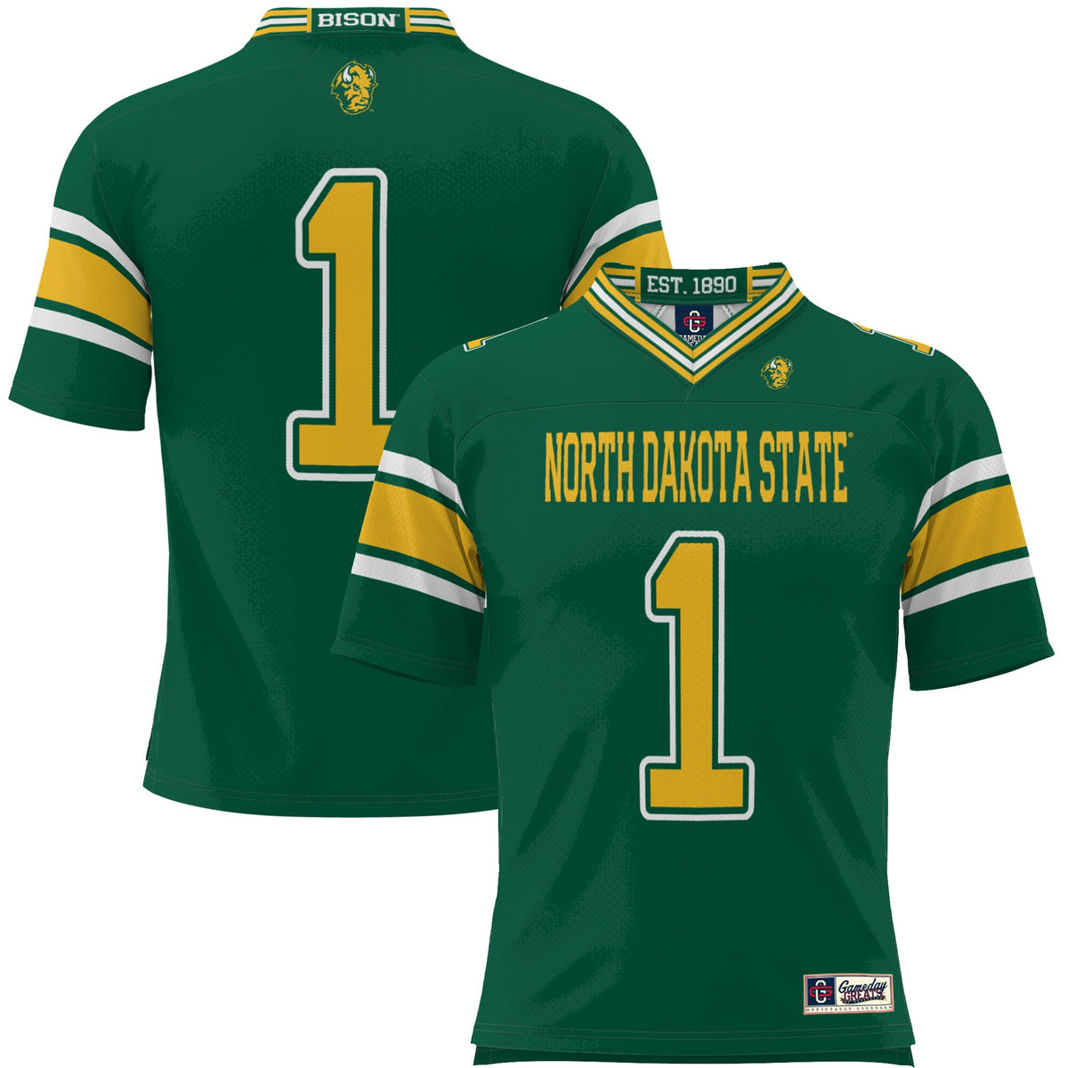 #1 NDSU Bison GameDay Greats Endzone Football Jersey - Green