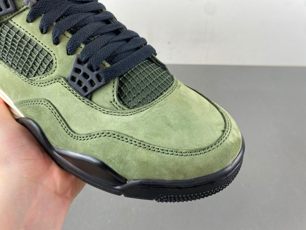 Low Top Sneakers, Army Green Black Colorway, Lace Up Design, Casual Gift for Sneaker Fans