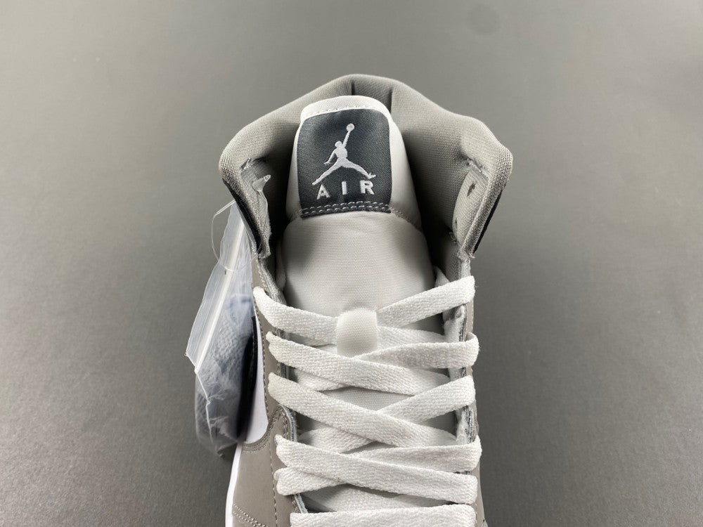 Mid Top Sneakers, White Gray Colorway, Lace Up Design, Casual Gift for Sneaker Fans