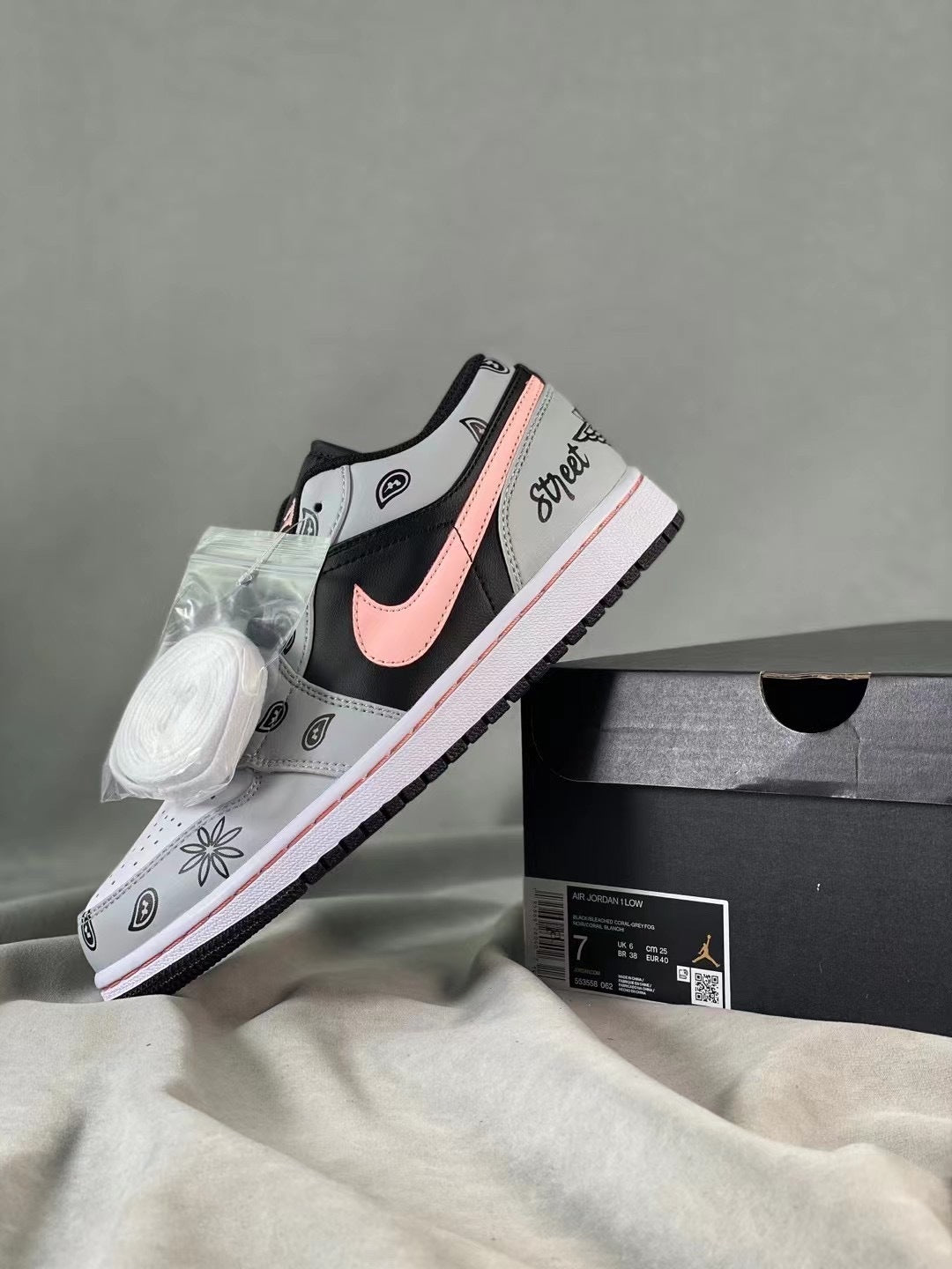 Low Top Sneakers, Pink Colorway, Lace Up Design, Casual Gift for Sneaker Fans