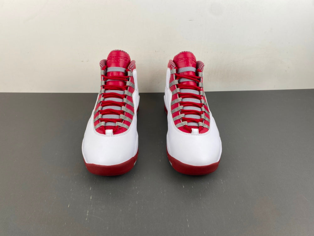 Retro High Top Sneakers, White Red Gray Colorway, Lace Up Design, Casual Gift for Sneaker Fans