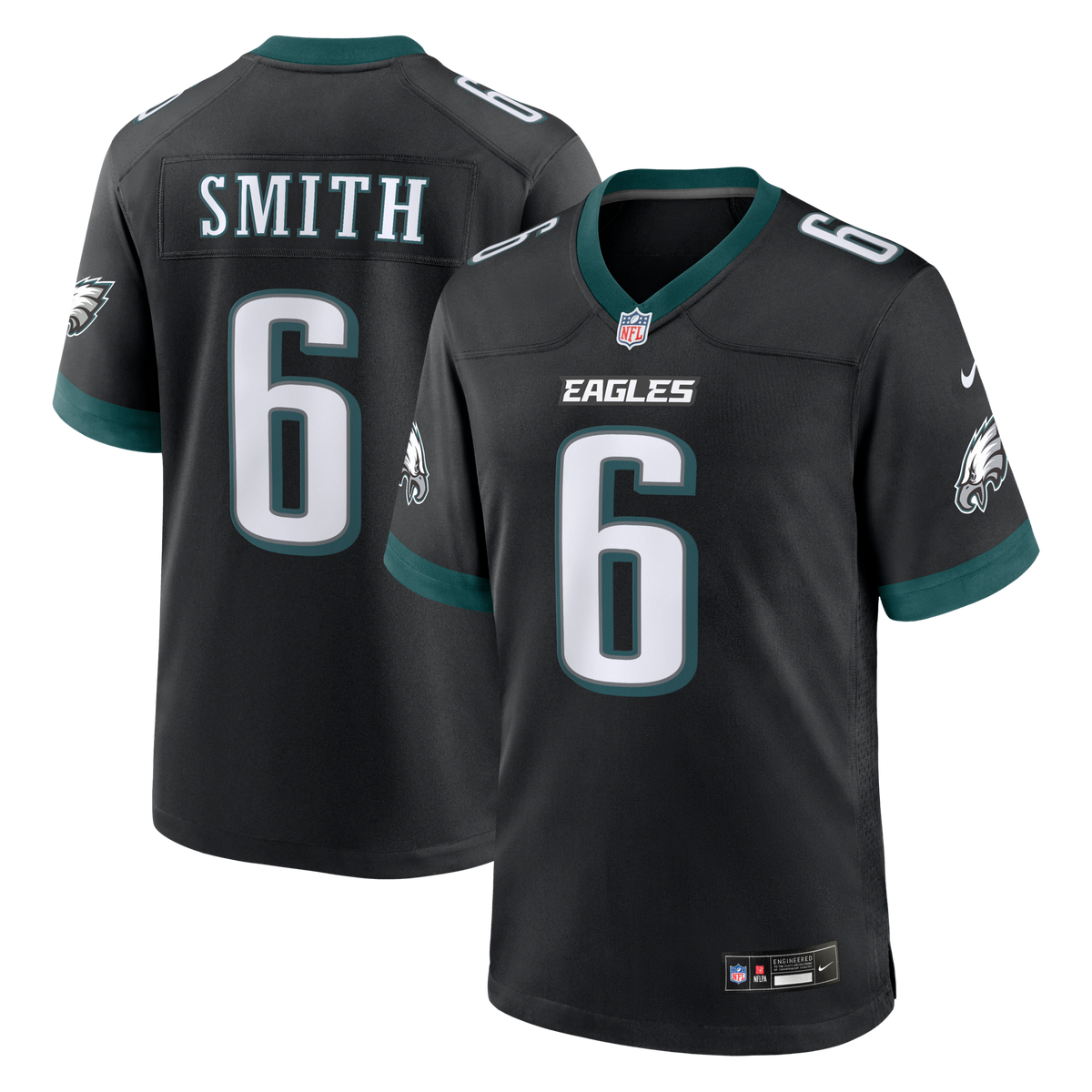 Philadelphia Eagles DeVonta Smith Black Alternate Game Jersey