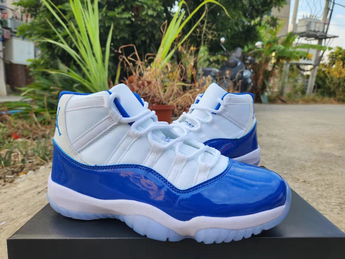 Sneakers, Royal Blue White Colorway, Lace Up Design, Casual Gift for Sneaker Fans